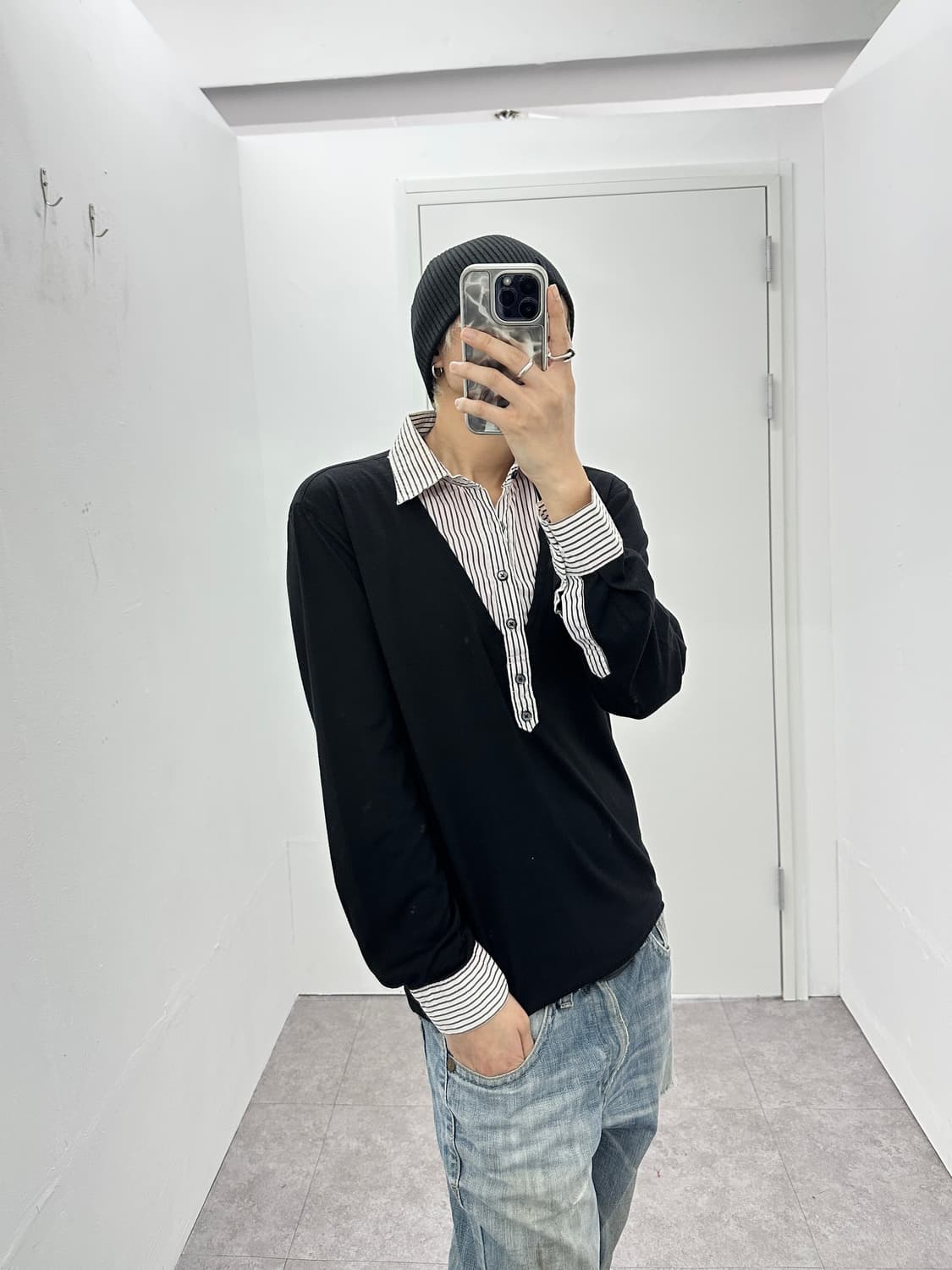BOYS homme fake shirts layered sleeve 상품이미지1