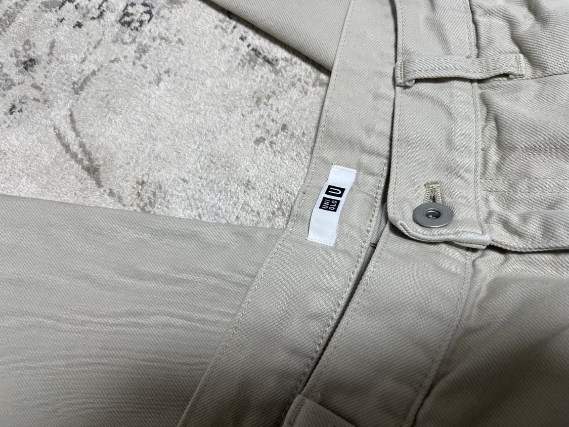 유니클로 U 르메르맛 베이지 턱 데님팬츠 상품이미지5