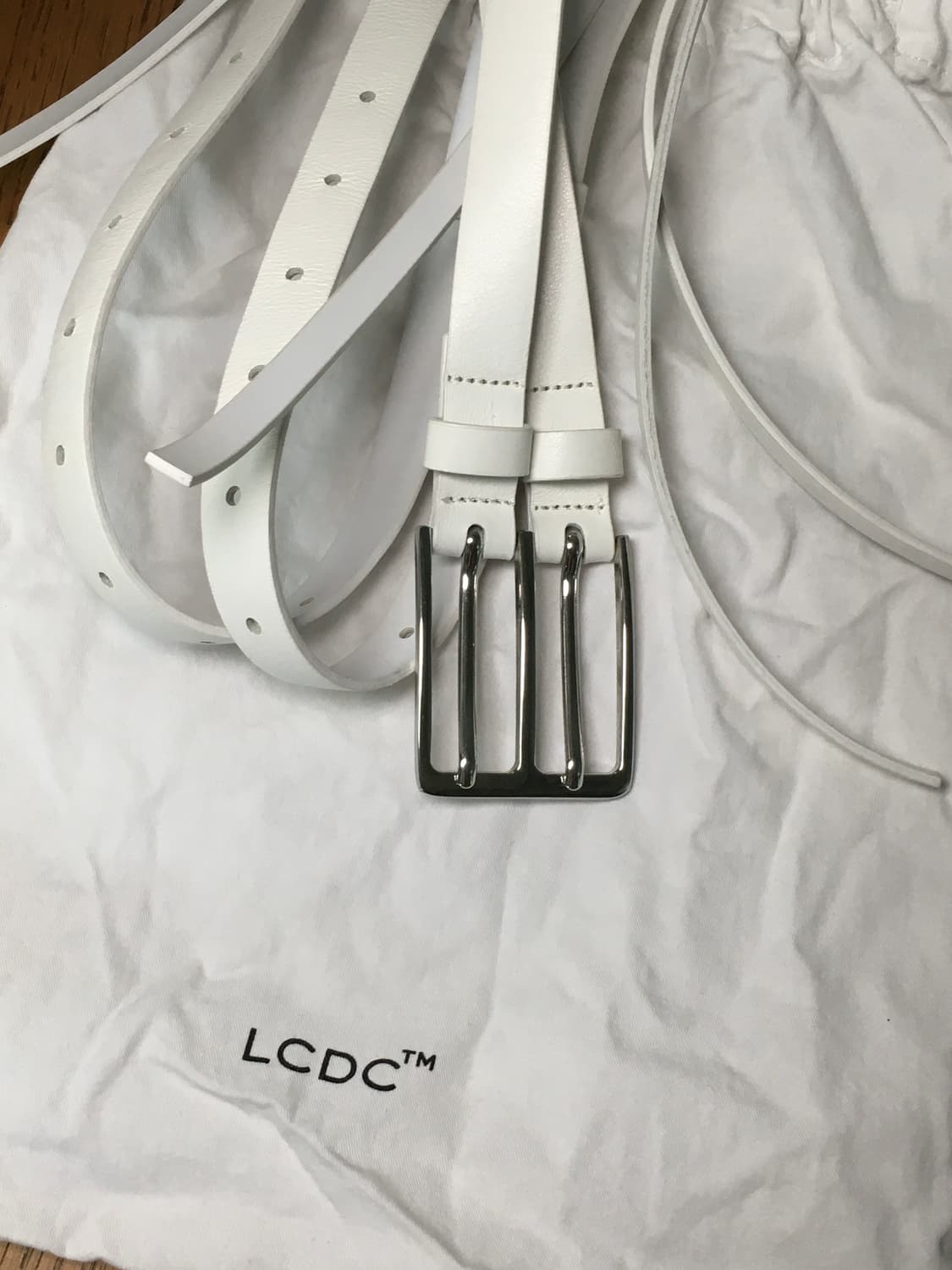 LCDC 웨스턴 스트랩 벨트 화이트 상품이미지4