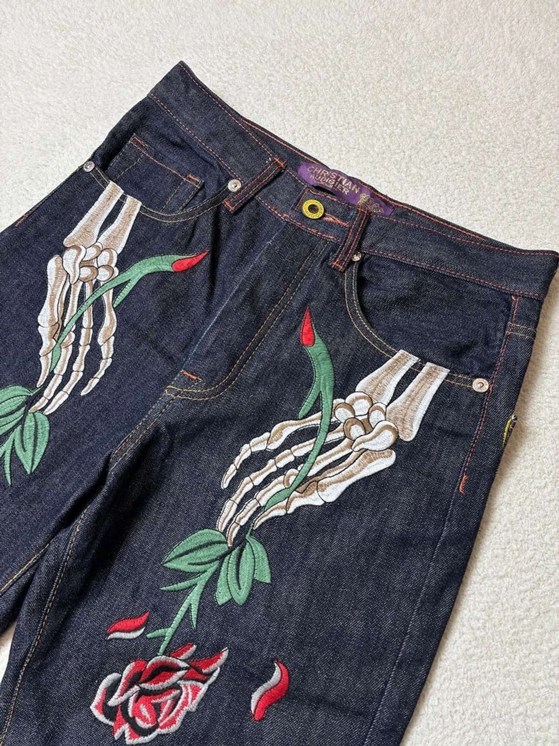 에드하디 크리스찬 오디지에 00's 자수 데님 팬츠 PN6696 상품이미지5