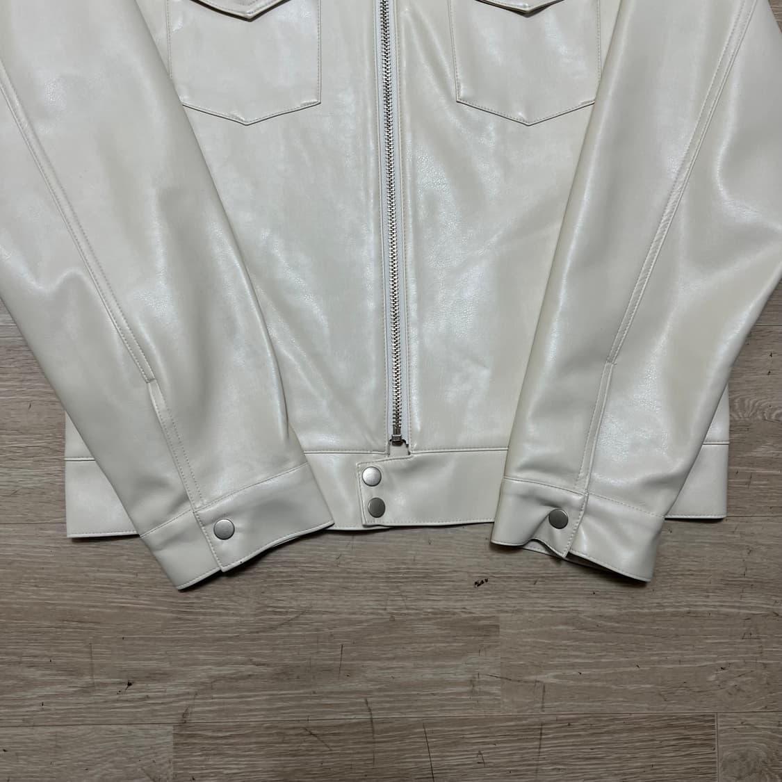 ROAR 로아 레더 라이더 가죽 트러커자켓 [크림] M/95 상품이미지3