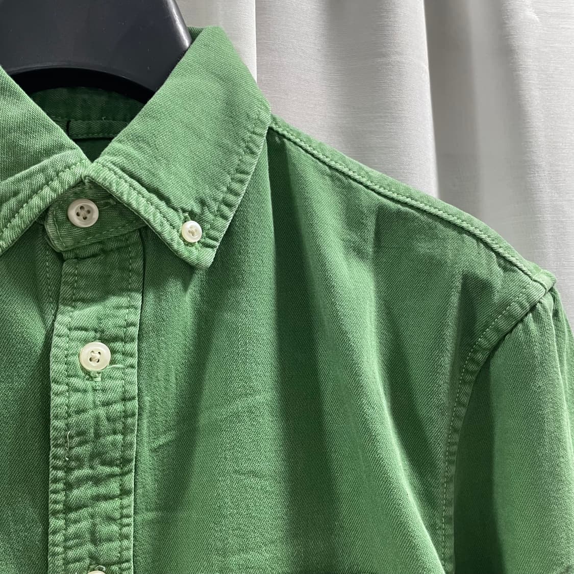자라/ 데님 셔츠 워시드 그린/ S 상품이미지8
