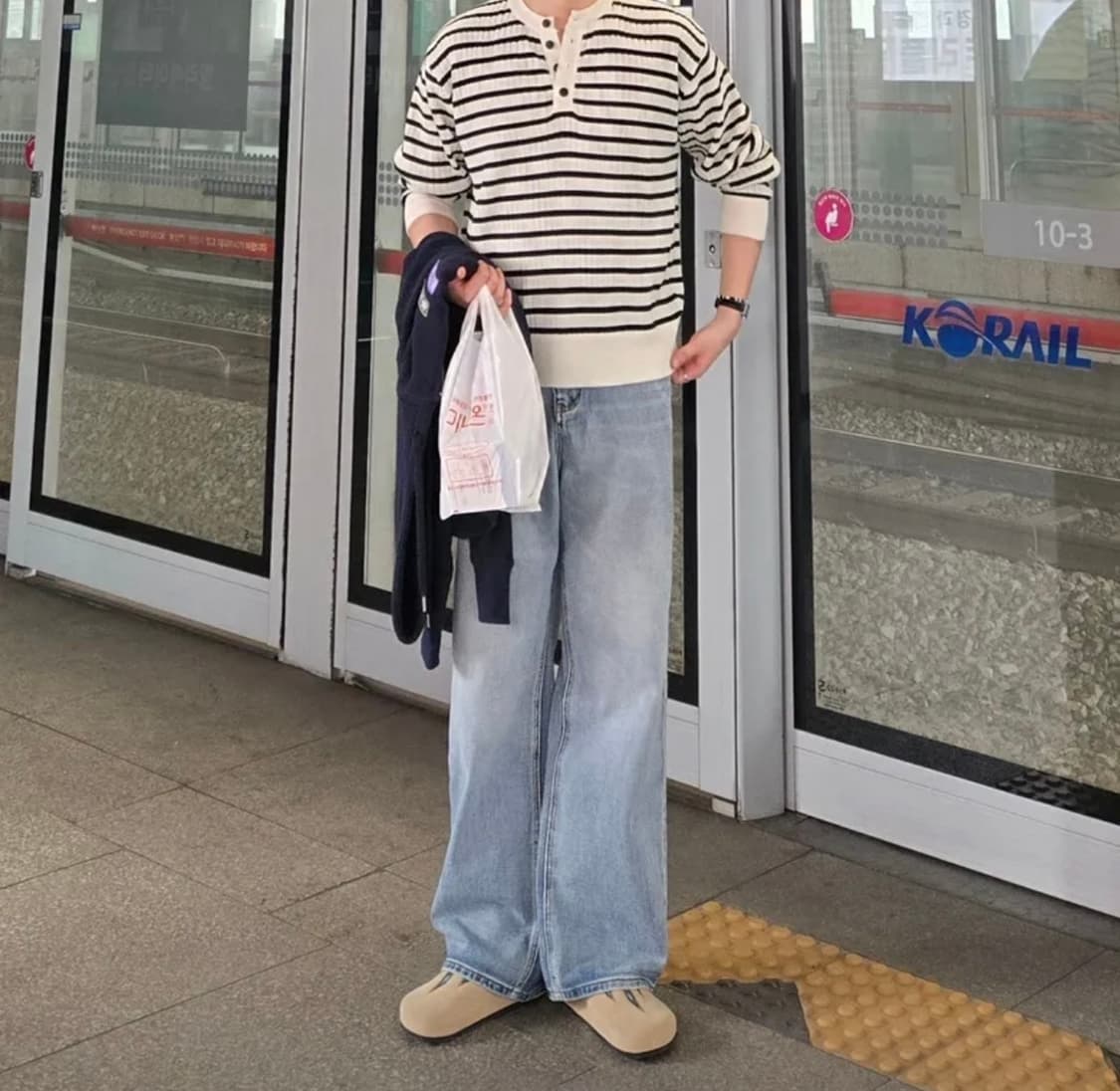 [로맨틱 무브 아콘 스웨이드 슬라이드 자수 아이보리] 270 size 상품이미지2