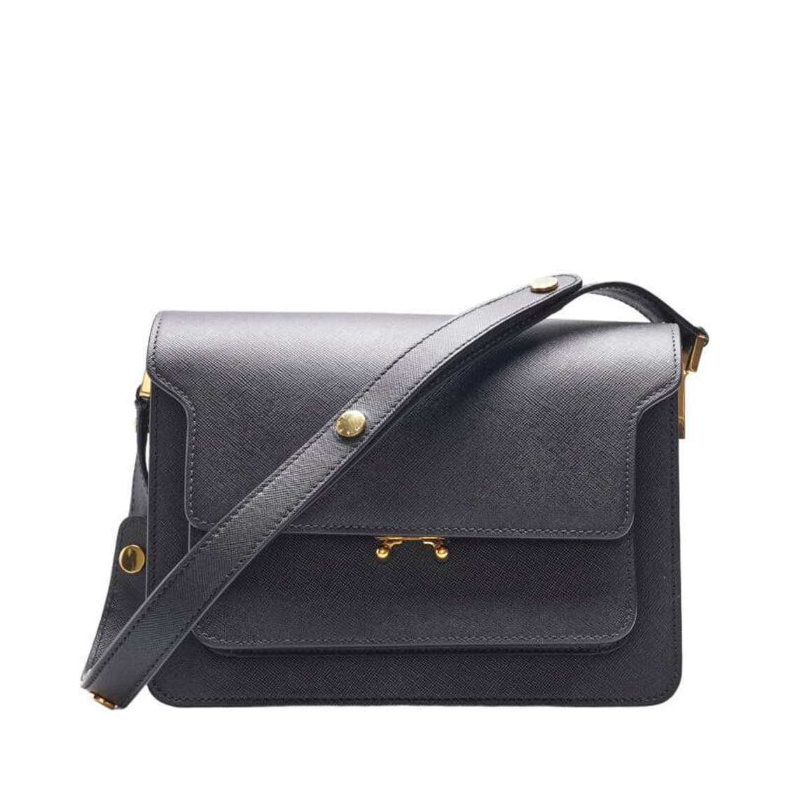 (중고) 마르니 블랙 사피아노 트렁크 미듐 숄더백 상품이미지1