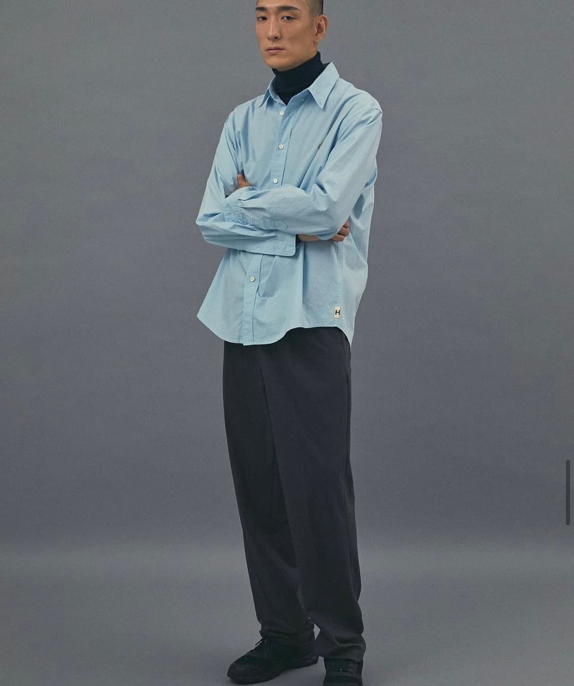 헤리티지플로스 크레스트 셔츠 (sky blue M) 상품이미지2