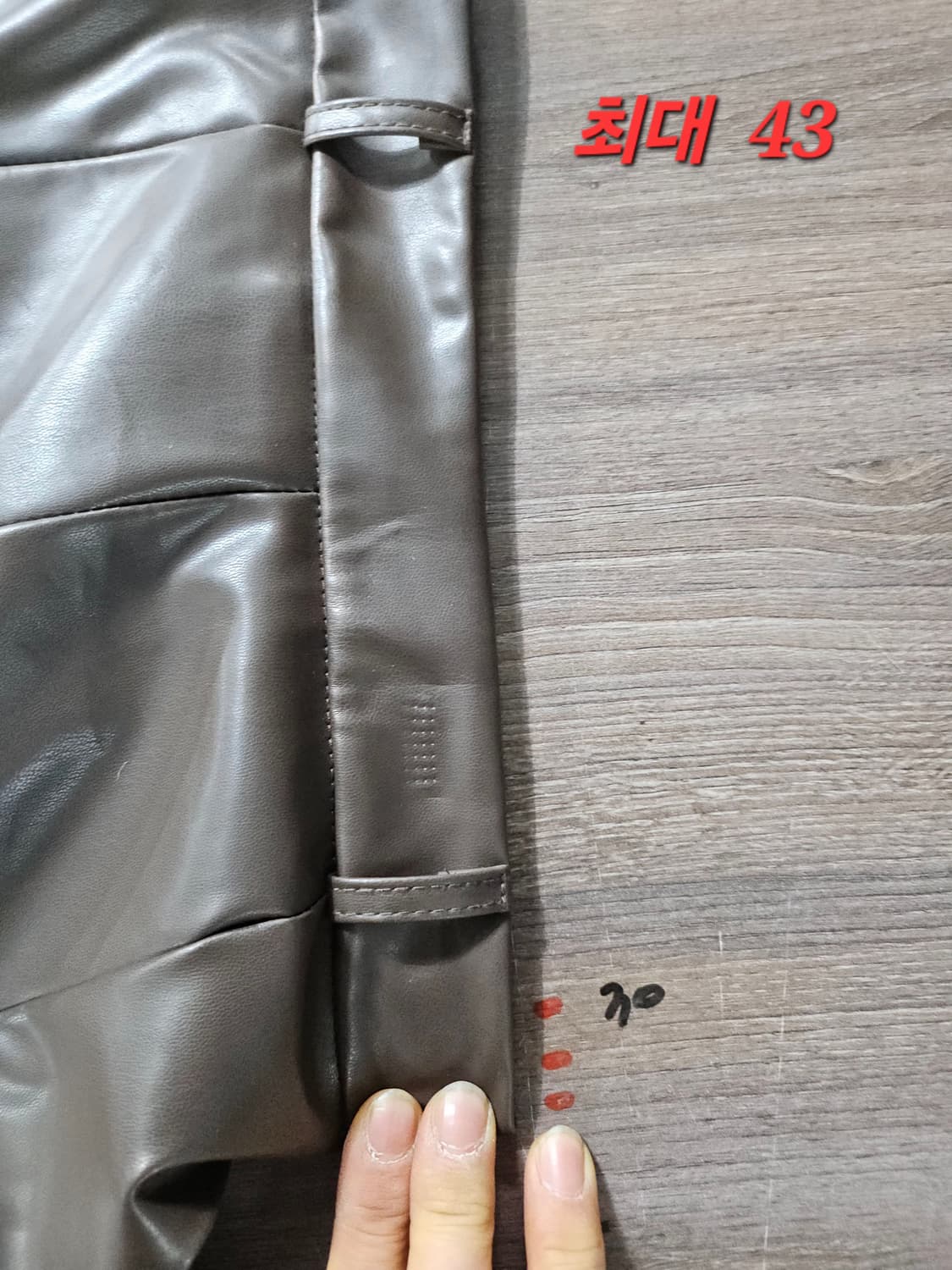 브라운 레더 A라인 롱 스커트  M 상품이미지7