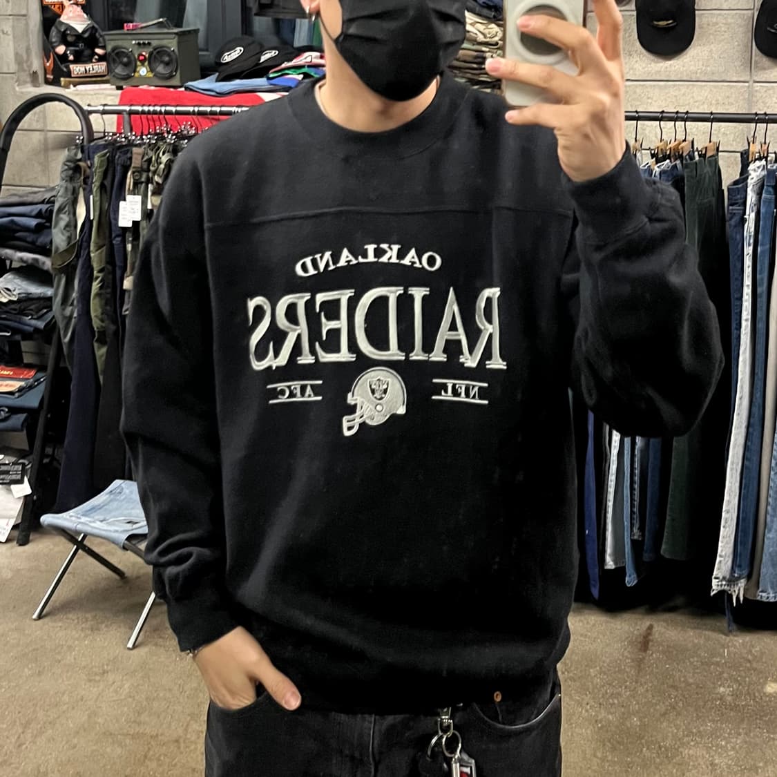 90s NFL 오클랜드 레이더스 스웻셔츠 (105-110) 상품이미지6