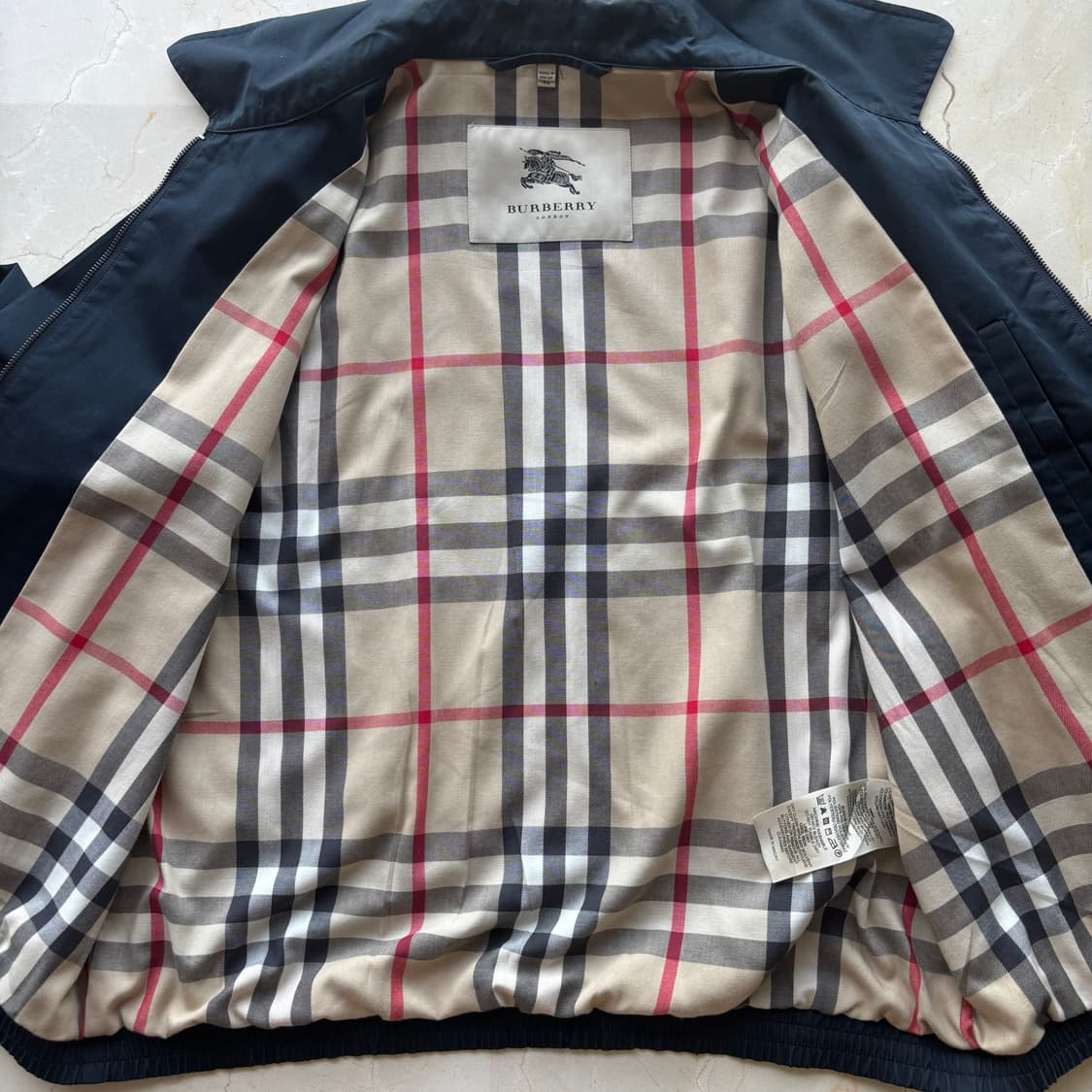 버버리 네이비 블루종 자켓 XL 상품이미지4