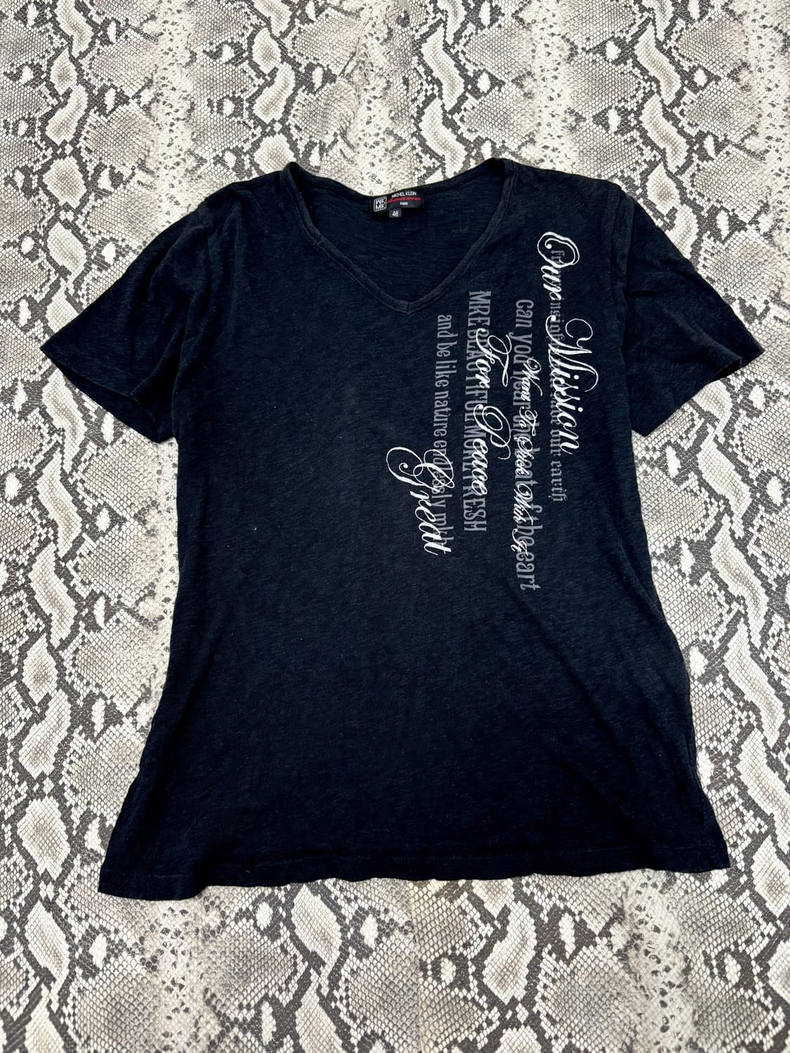 “Michel Klein” Y2K Lettering Tee 상품이미지1