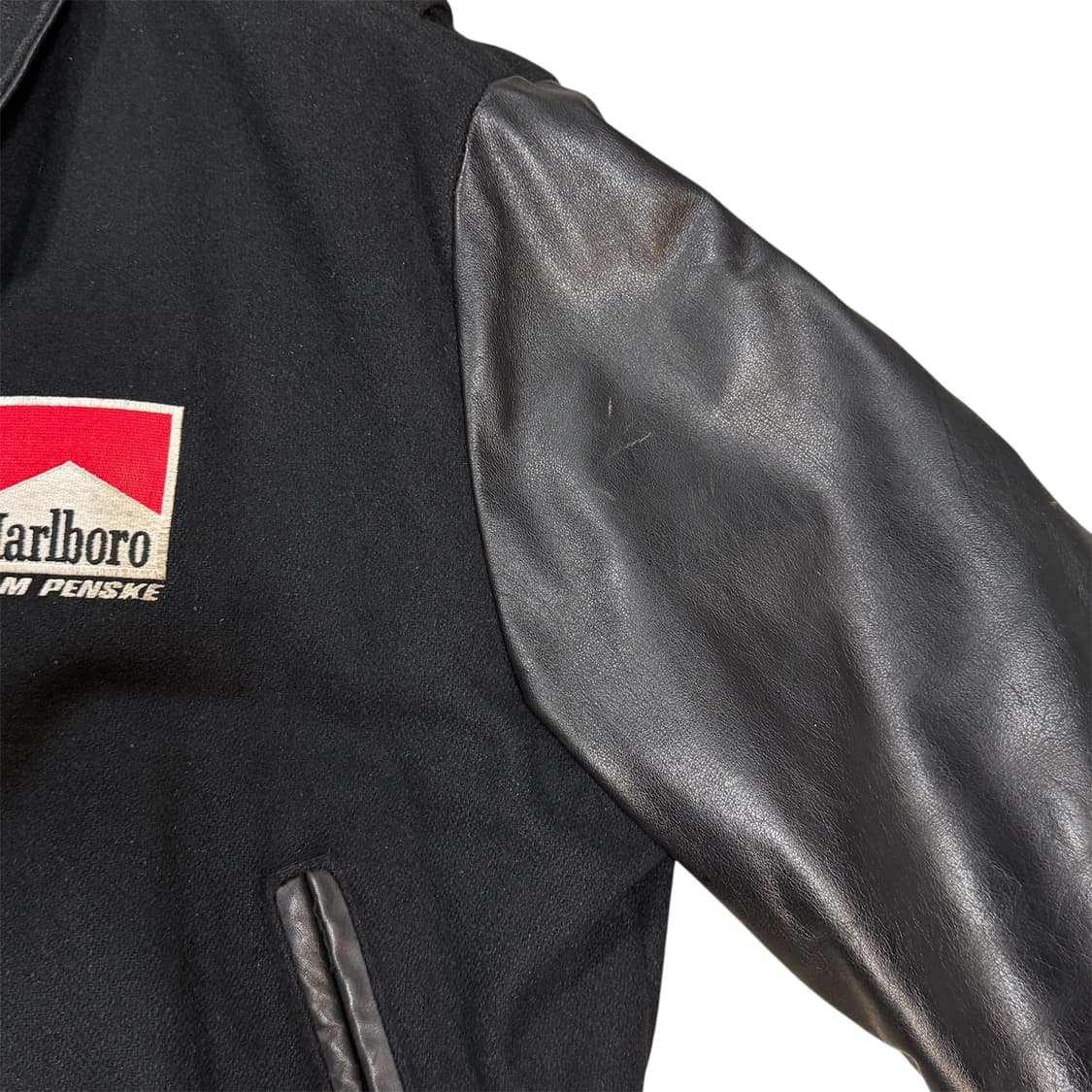 빈티지 90s Marlboro Team Penske 말보로 레더 자켓 상품이미지5