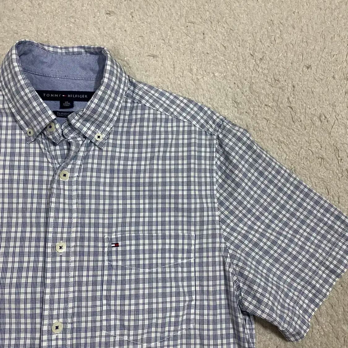 타미힐피거 반팔 셔츠 체크 xs 상품이미지2