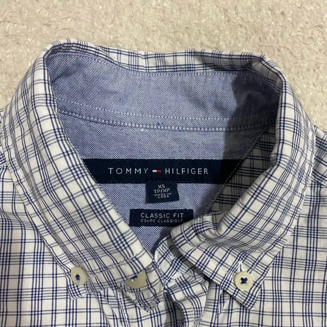 타미힐피거 반팔 셔츠 체크 xs 상품이미지3