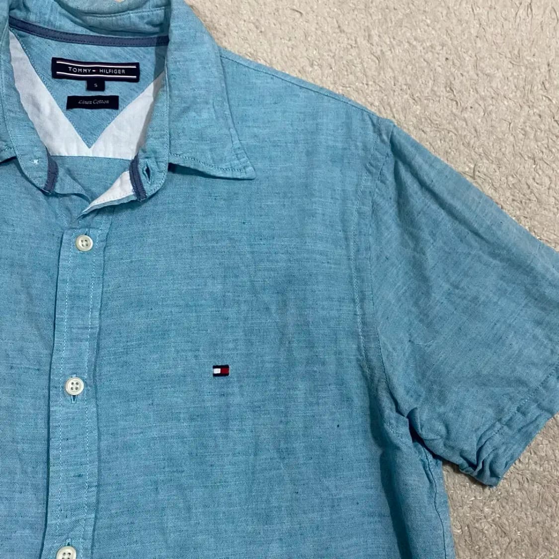 타미힐피거 린넨 반팔 셔츠 s 상품이미지3