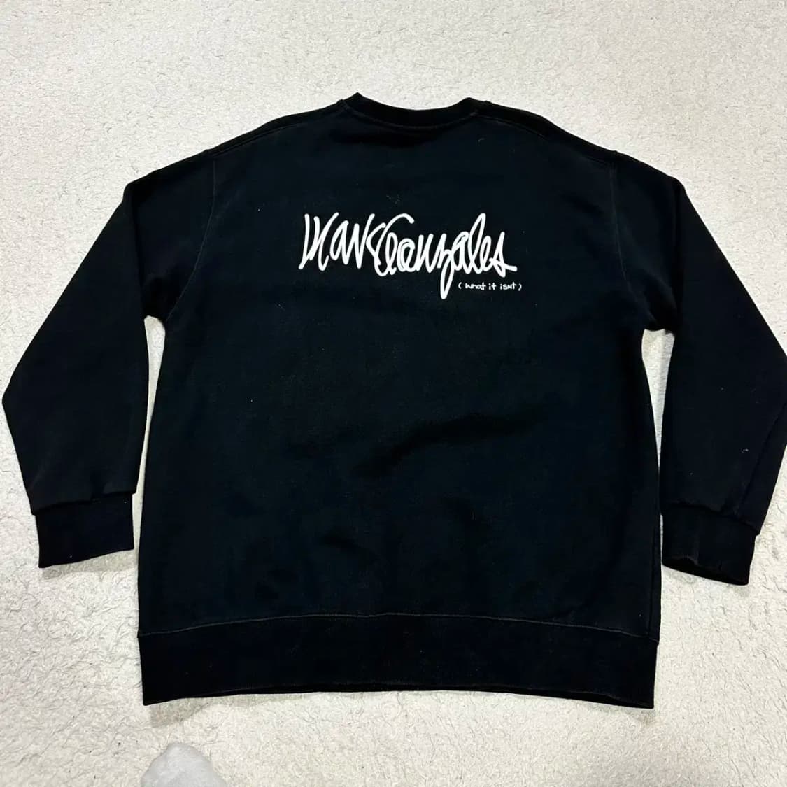 와릿이즌 맨투맨 블랙 xl 105 상품이미지5