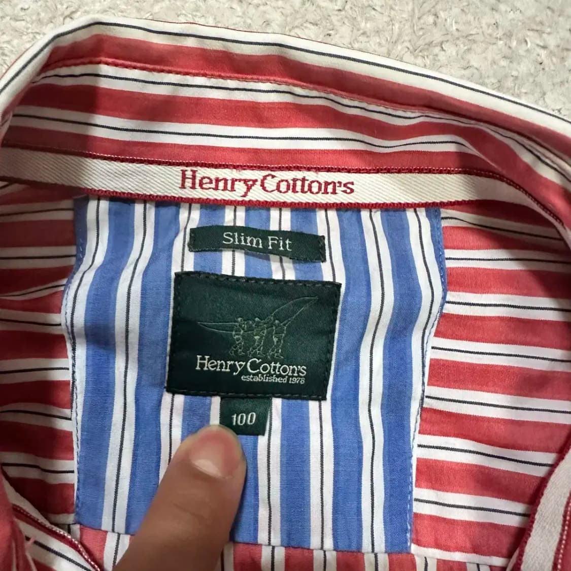 헨리코튼 셔츠 스트라이프 100 상품이미지4