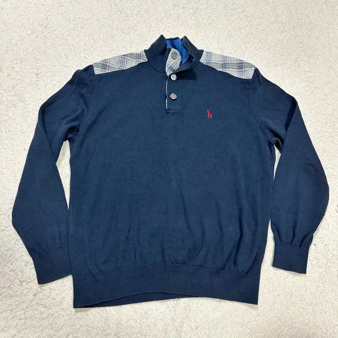 헤지스 니트 네이비 상품이미지1