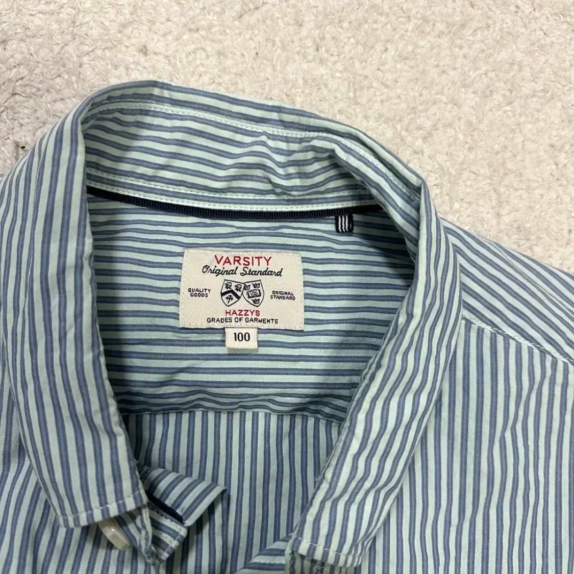 헤지스 셔츠 스트라이프 100 상품이미지2