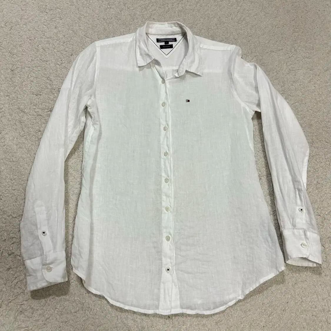 타미힐피거 린넨 셔츠 화이트 여성 2 상품이미지1