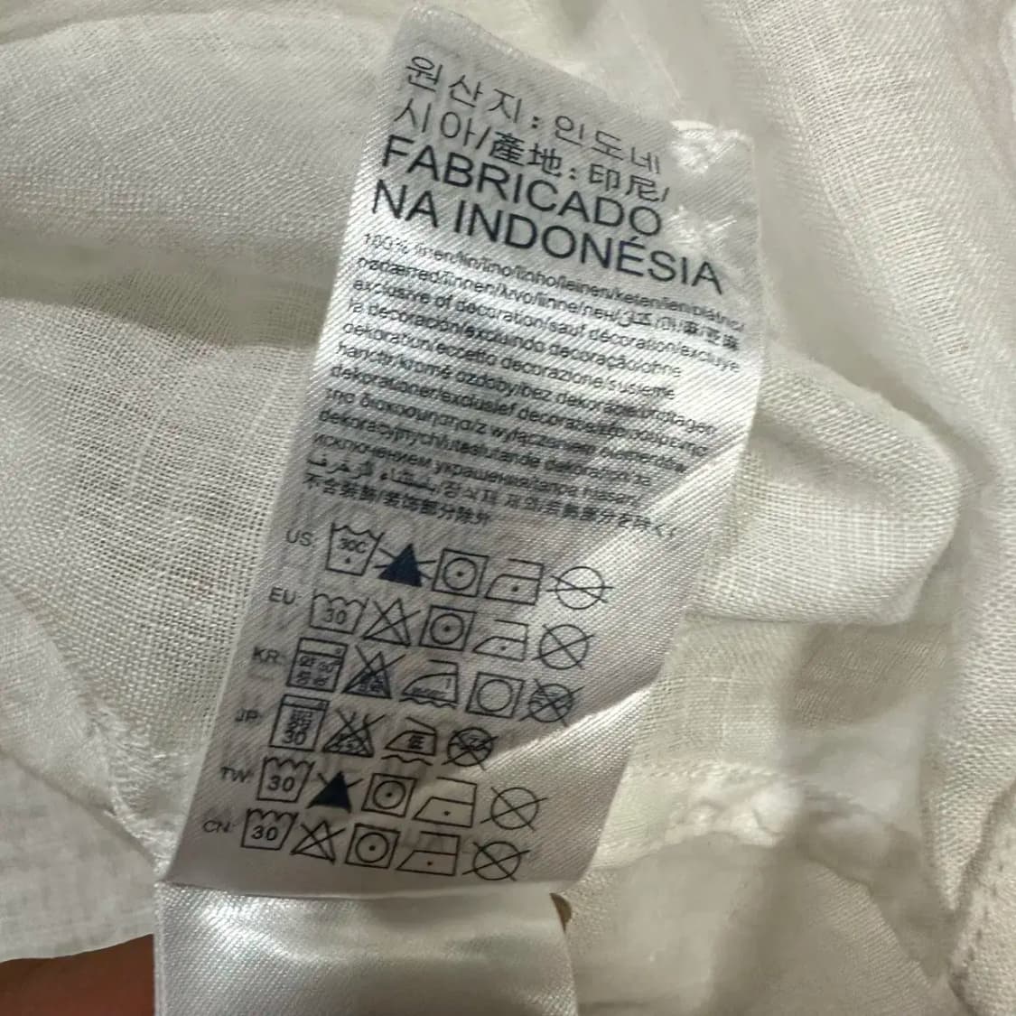 타미힐피거 린넨 셔츠 화이트 여성 2 상품이미지4