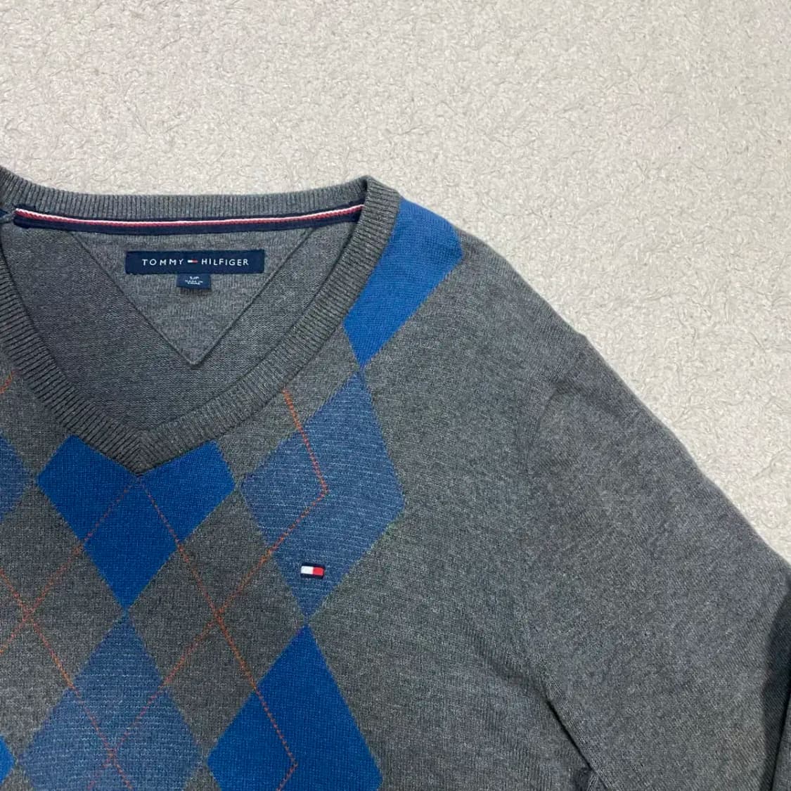 타미힐피거 아가일 니트 s 상품이미지3