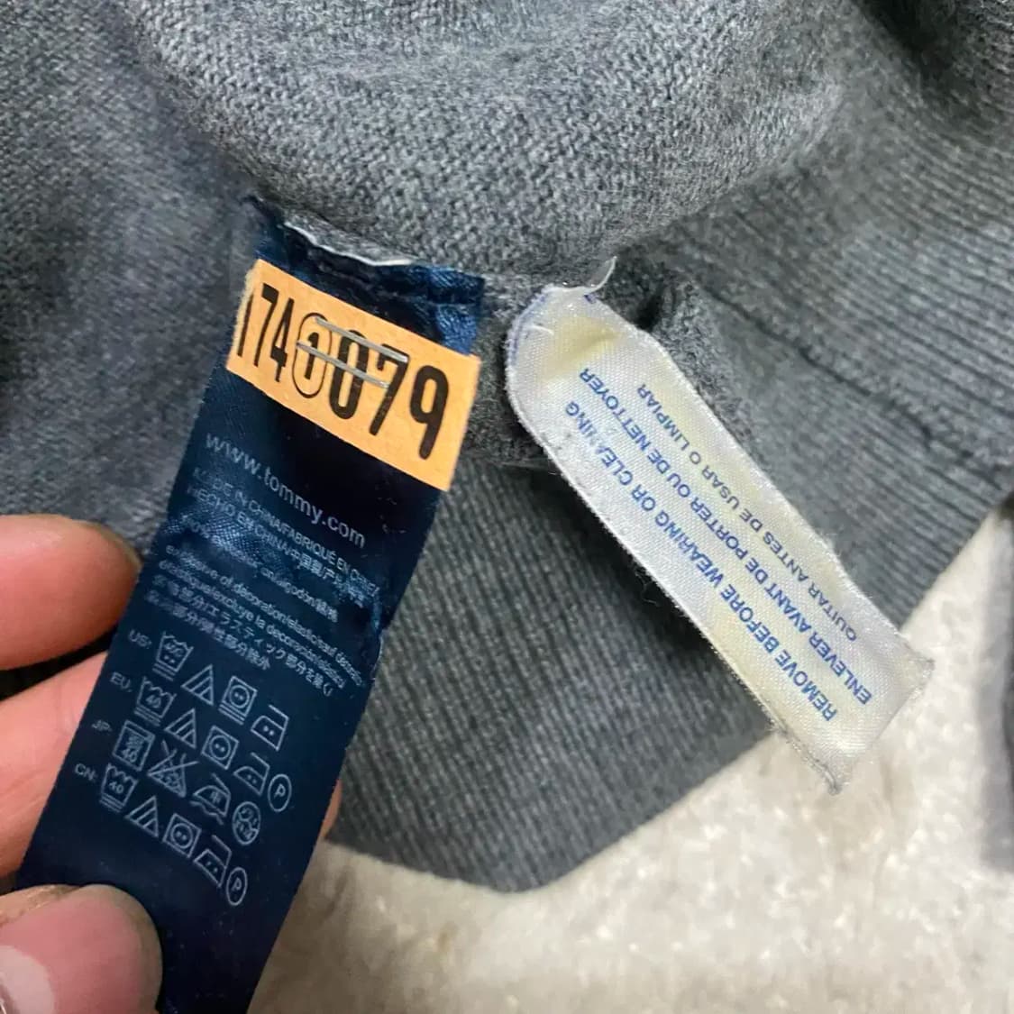 타미힐피거 아가일 니트 s 상품이미지4