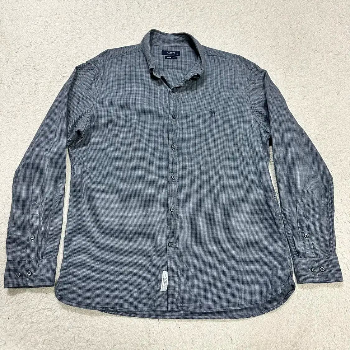 헤지스 셔츠 체크 슬림핏 110 상품이미지1