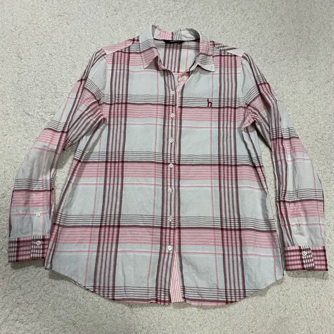 헤지스 린넨 셔츠 체크 여성 90 상품이미지1