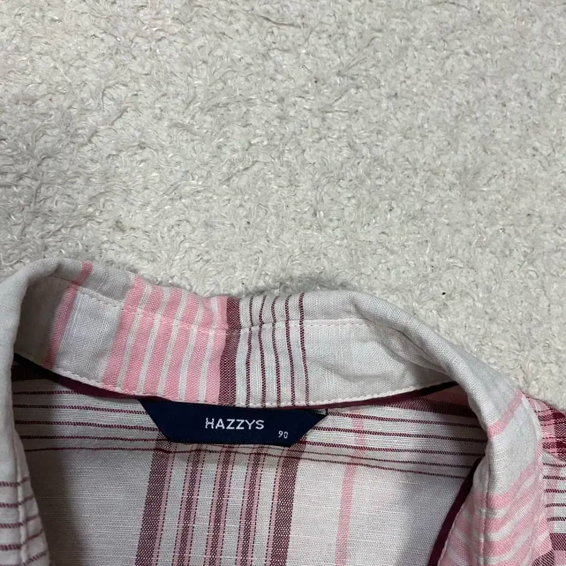 헤지스 린넨 셔츠 체크 여성 90 상품이미지3