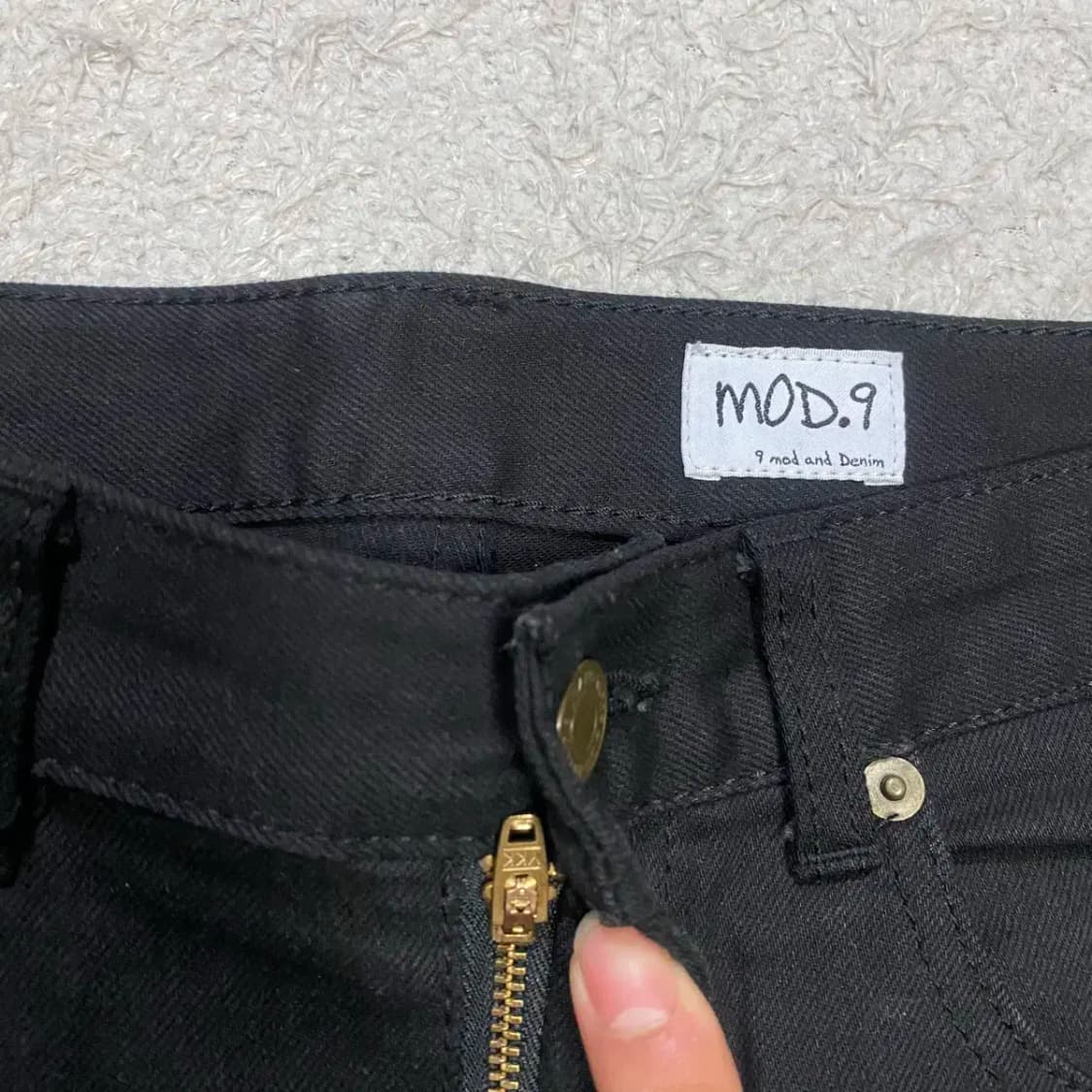 모드나인 블랙진 데님 팬츠 31인치 상품이미지2