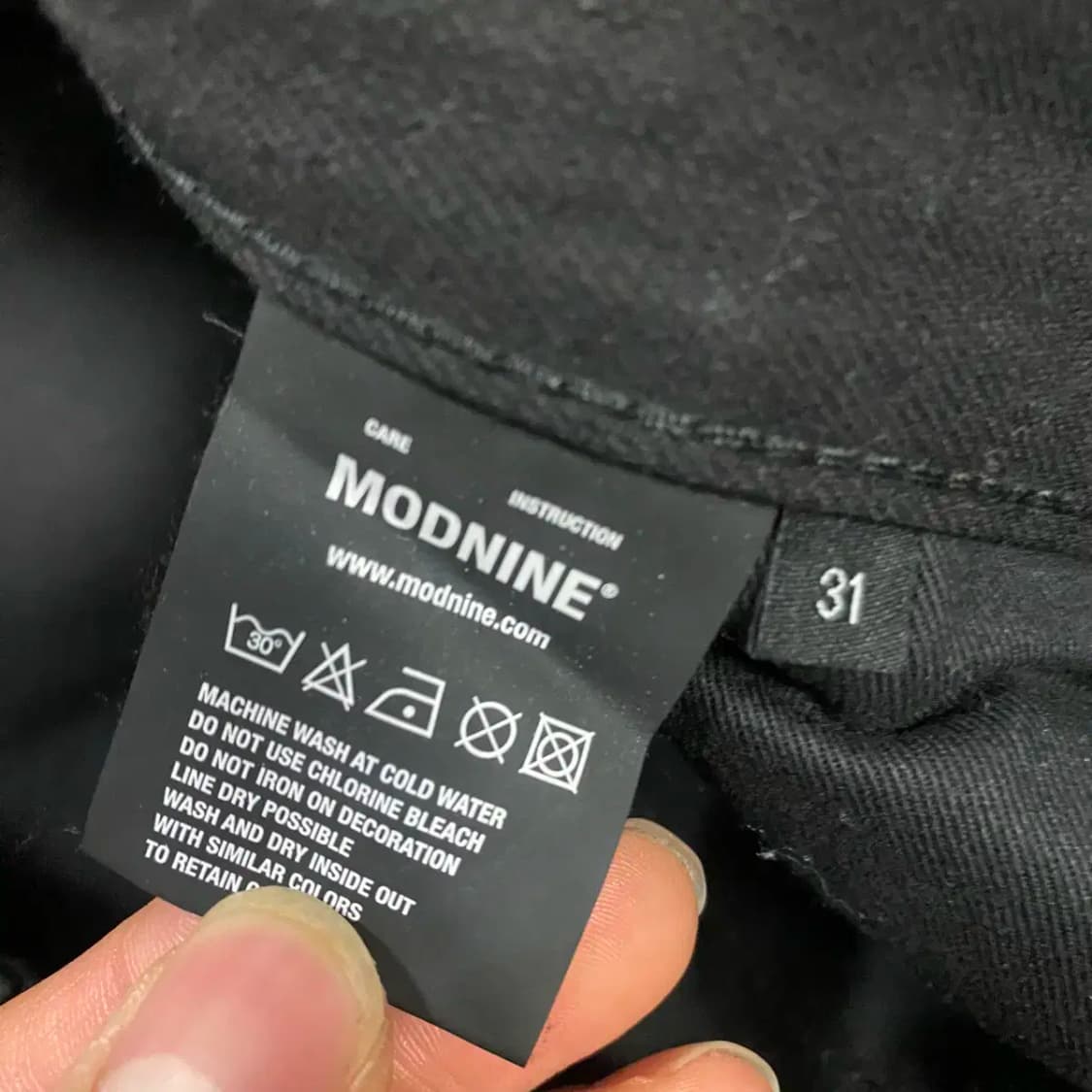 모드나인 블랙진 데님 팬츠 31인치 상품이미지3