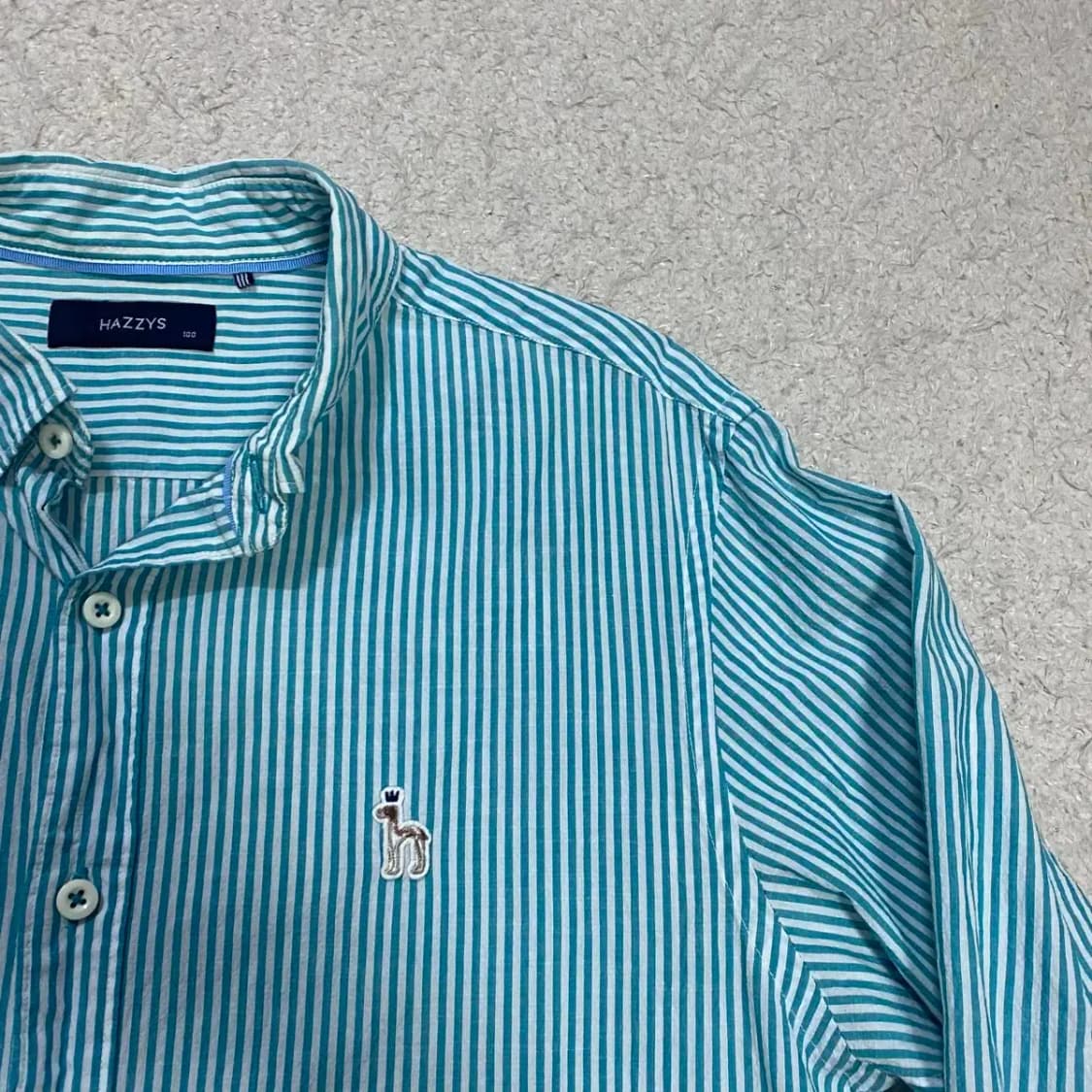 헤지스 셔츠 스트라이프 100 상품이미지2