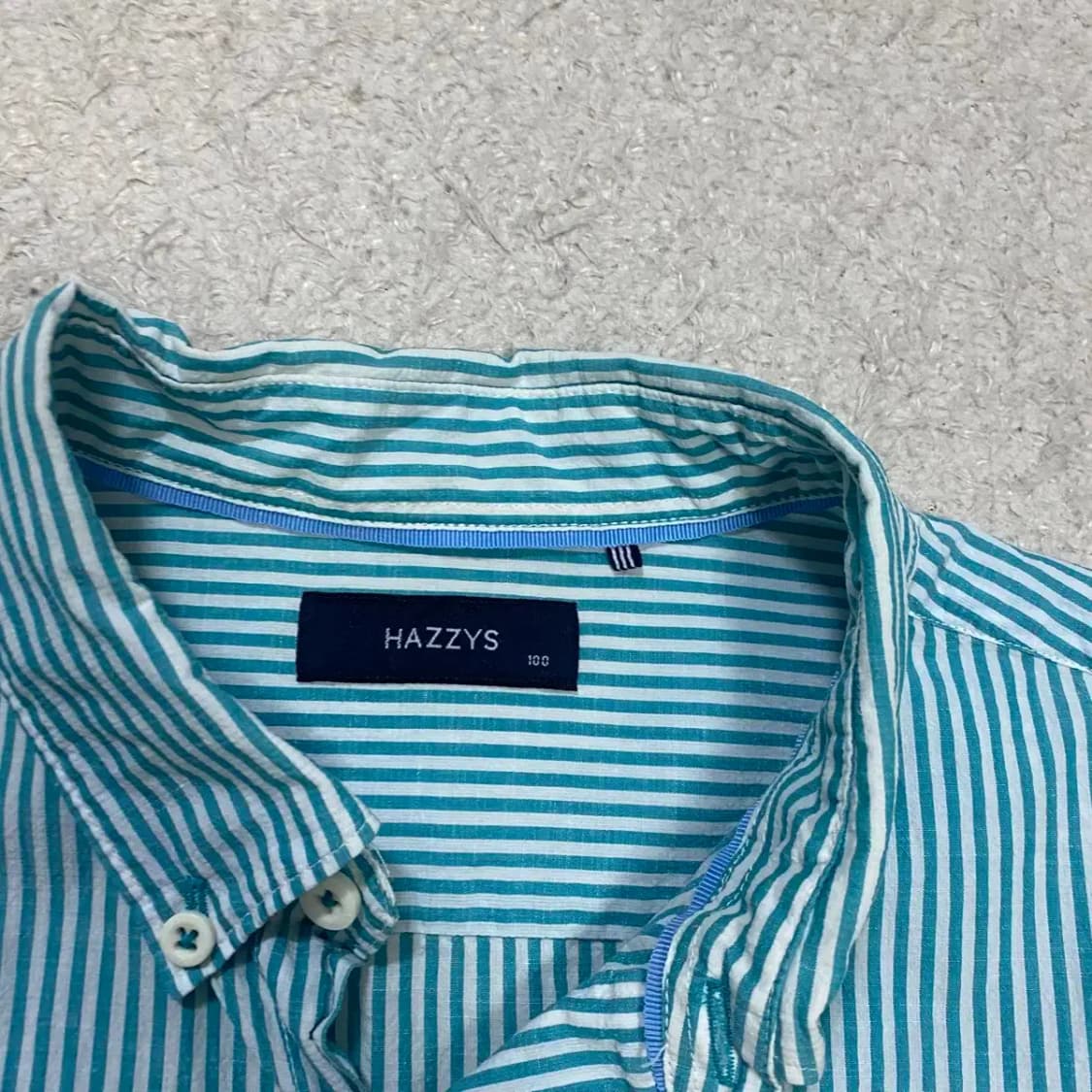 헤지스 셔츠 스트라이프 100 상품이미지3