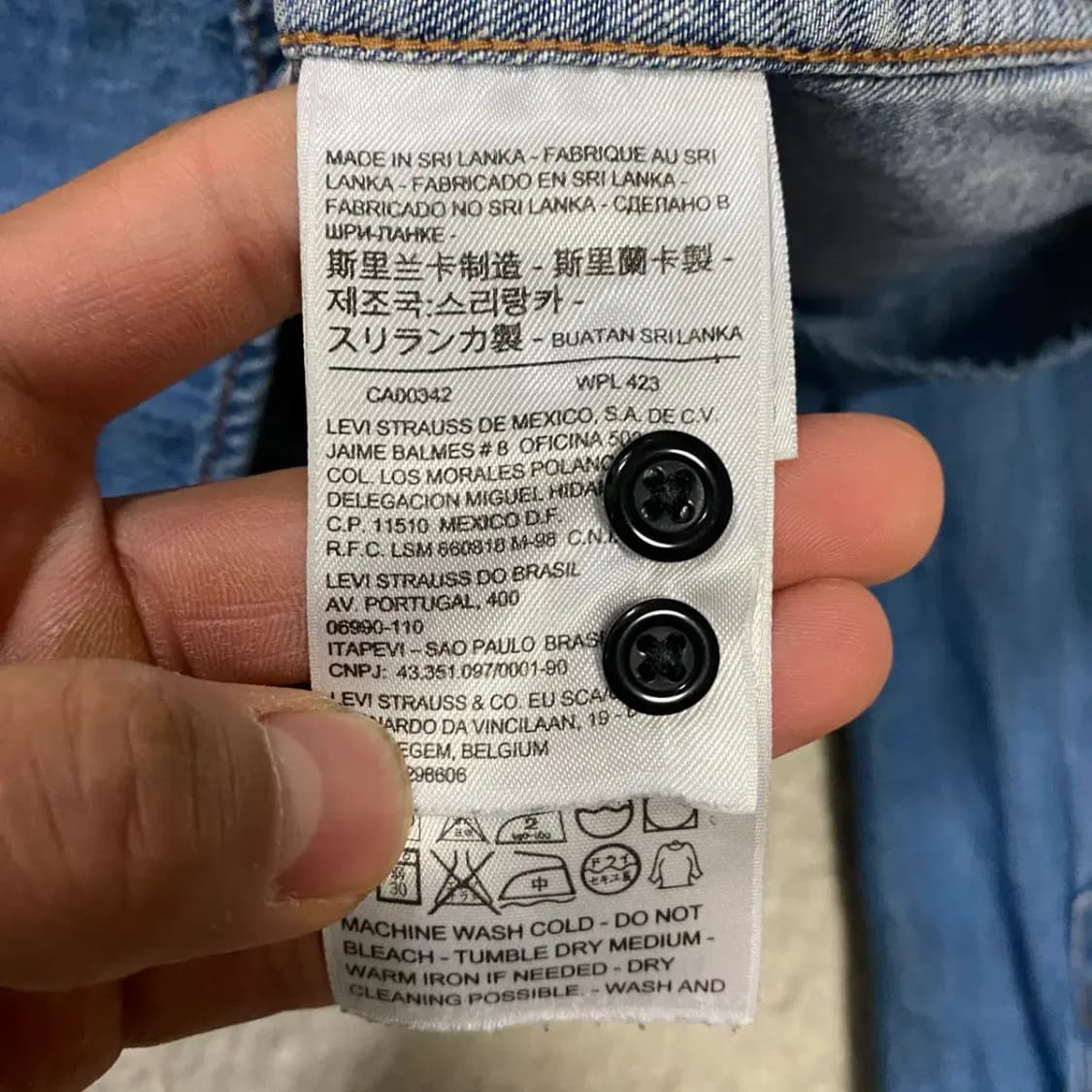 리바이스 데님 셔츠 여성 m 상품이미지4