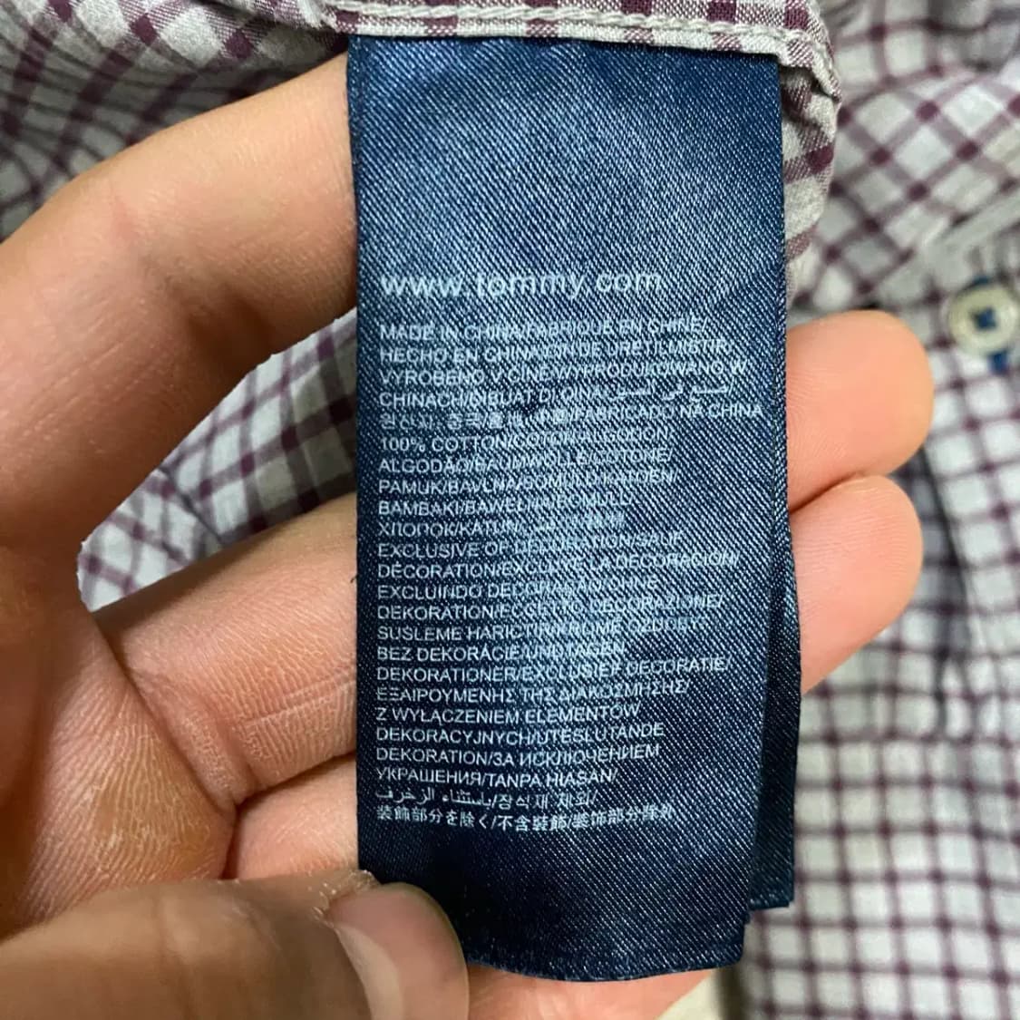 타미힐피거 셔츠 체크 s 상품이미지4