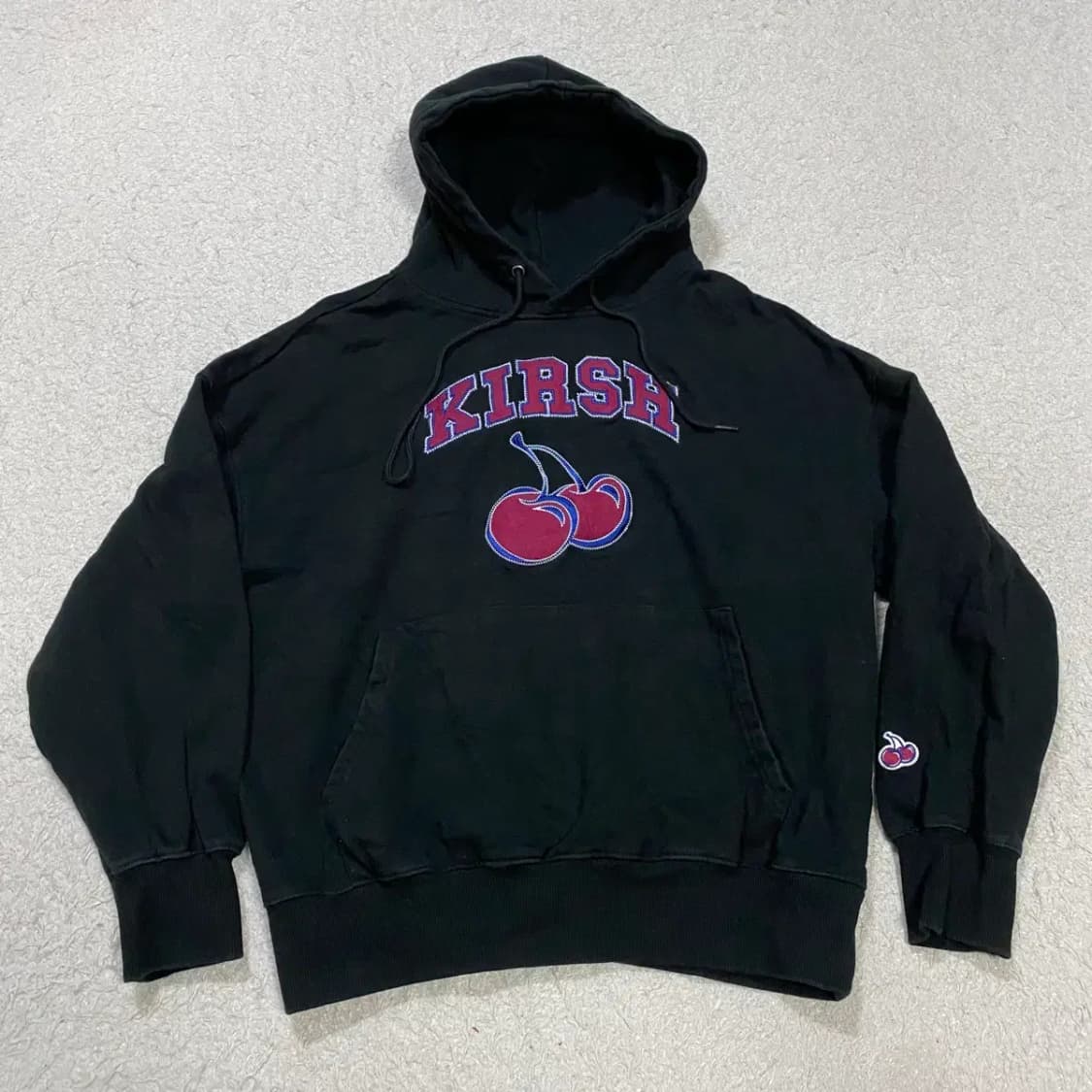 키르시 후드티 블랙 기모 1 상품이미지1