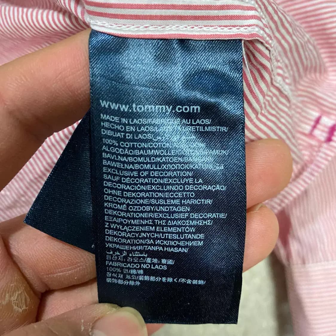 타미힐피거 셔츠 스트라이프 s 상품이미지4