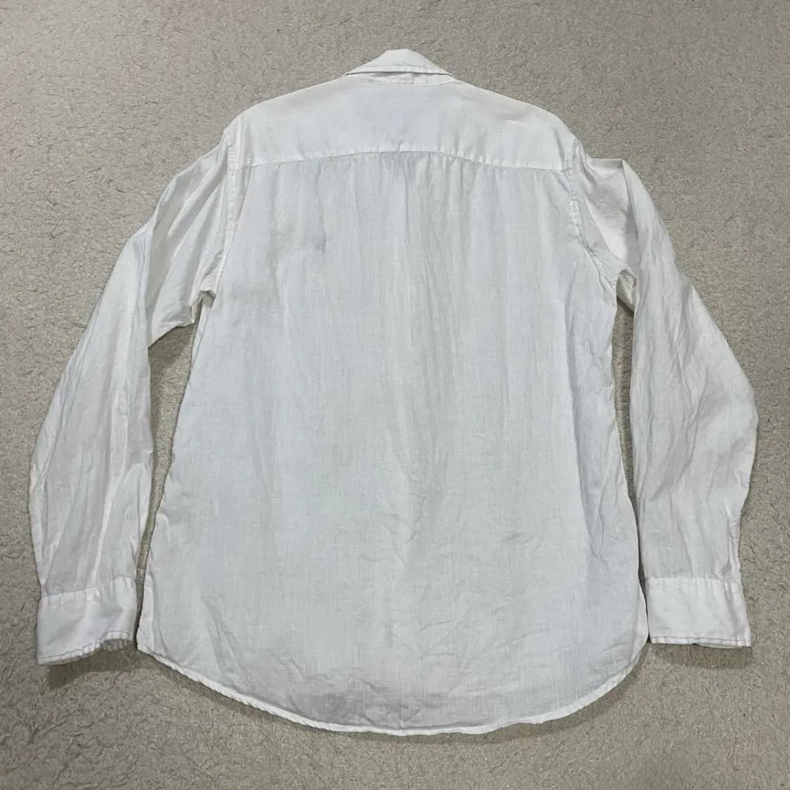 헤지스 린넨 셔츠 슬림핏 화이트 100 상품이미지5