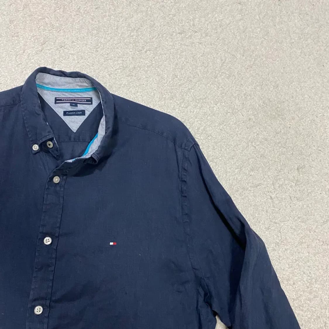 타미힐피거 린넨 셔츠 네이비 m 상품이미지3