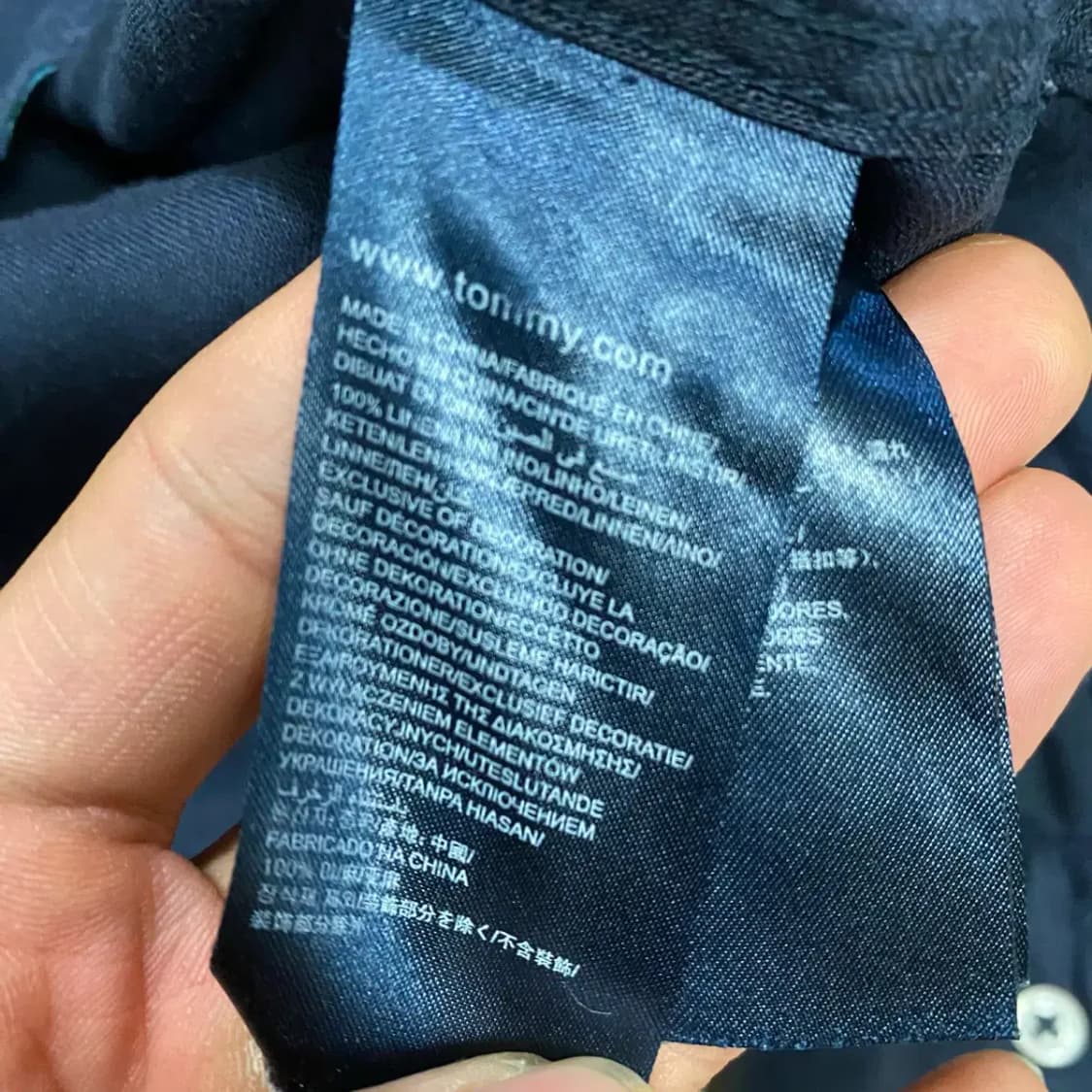 타미힐피거 린넨 셔츠 네이비 m 상품이미지4