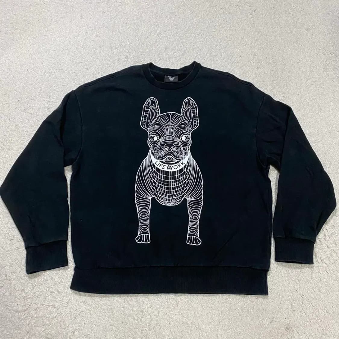 라이프워크 맨투맨 블랙 L 상품이미지1