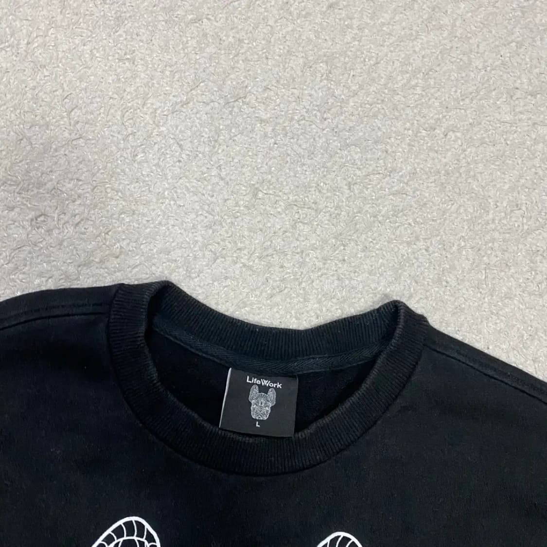 라이프워크 맨투맨 블랙 L 상품이미지2