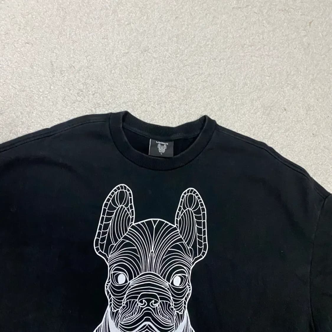 라이프워크 맨투맨 블랙 L 상품이미지3