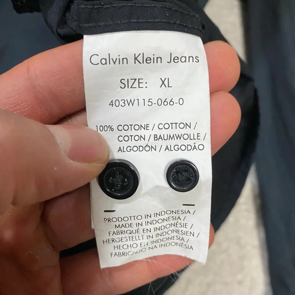 캘빈클라인 셔츠 블랙 XL 상품이미지4