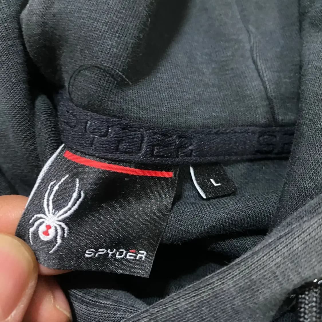 스파이더 후드티 블랙 L 100 상품이미지4
