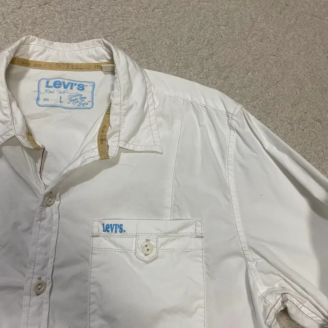 리바이스 셔츠 화이트 L 상품이미지2