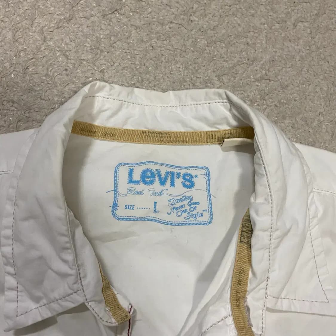 리바이스 셔츠 화이트 L 상품이미지3