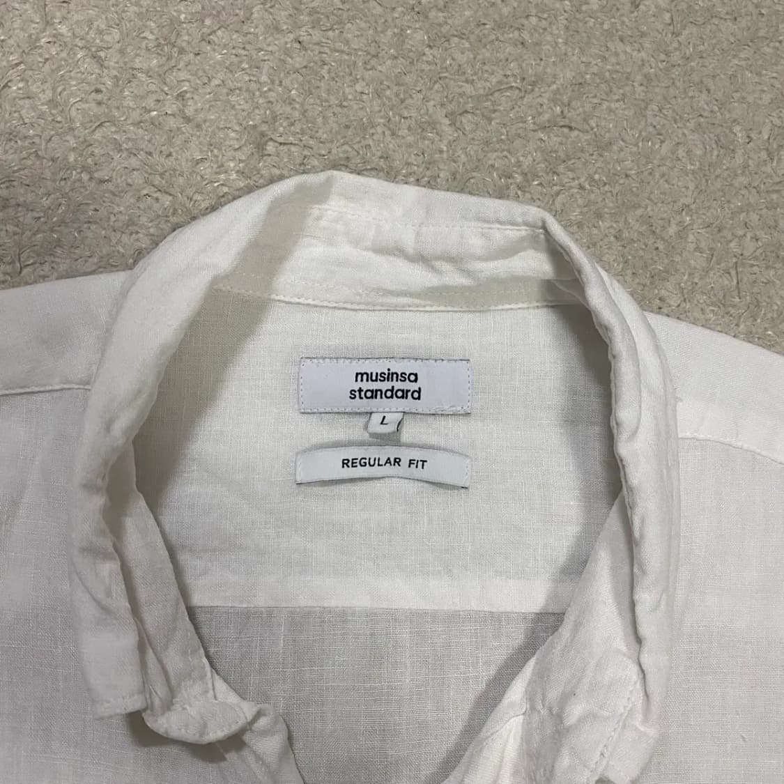 무신사 린넨 셔츠 화이트 L 상품이미지2