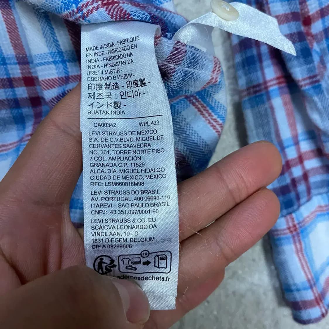 리바이스 셔츠 체크 m 95 상품이미지4