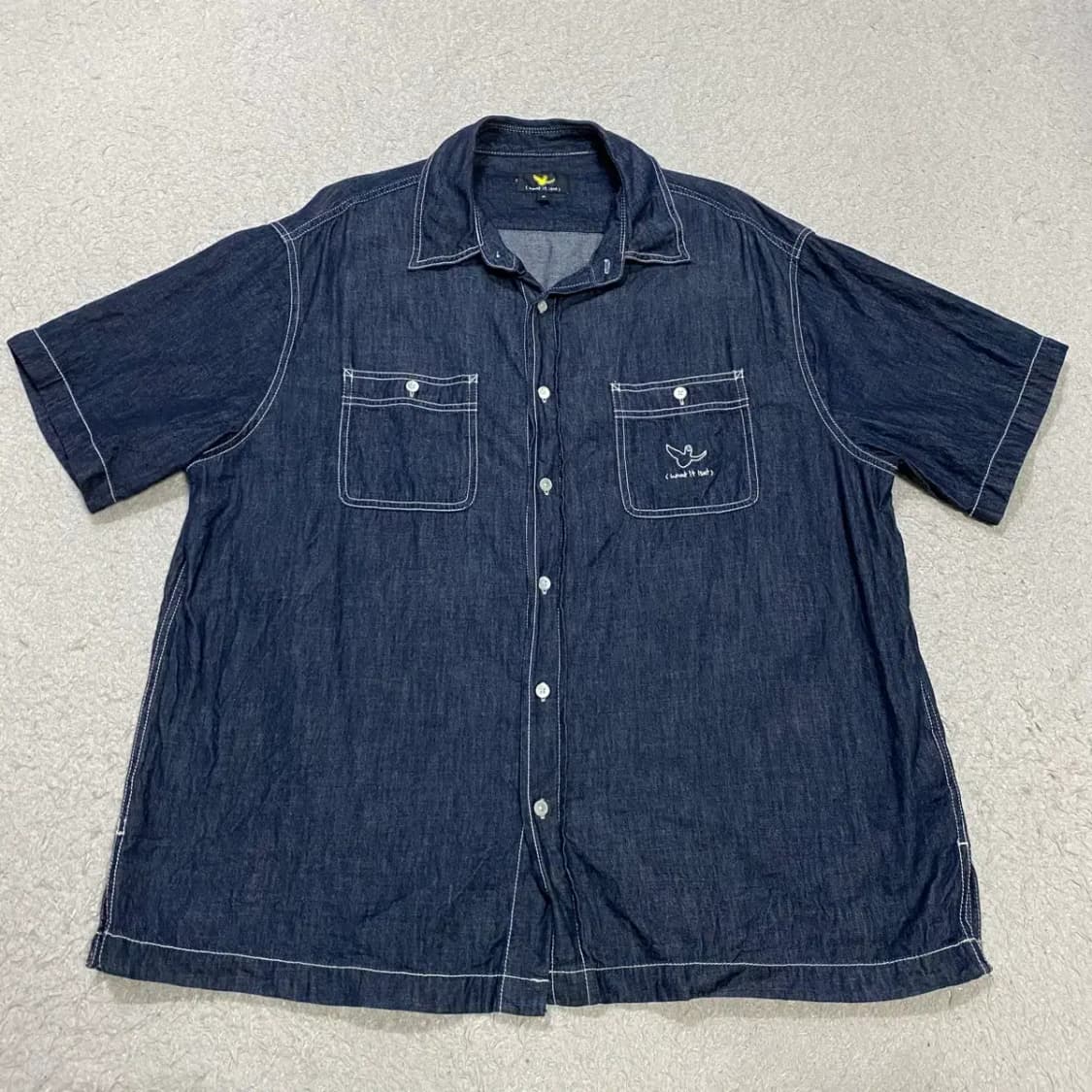 와릿이즌 데님 반팔 셔츠 오버핏 m 상품이미지1