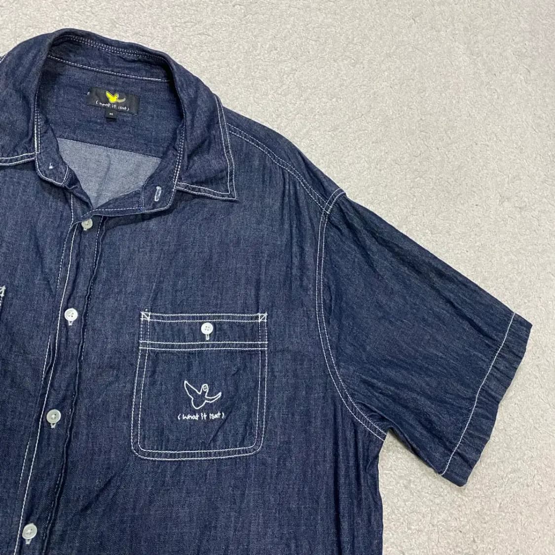 와릿이즌 데님 반팔 셔츠 오버핏 m 상품이미지2